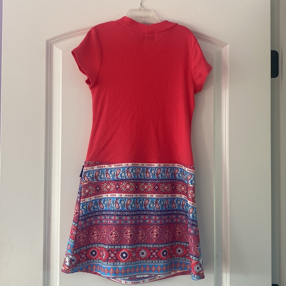 Girls Pink & Violet Dress - Picture 3 of 3